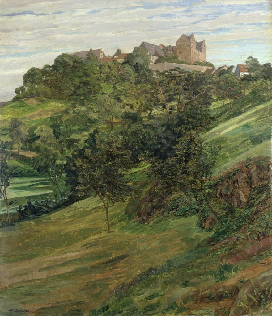 Detail of Lichtenberg Castle in Odenwald, 1900 by Heinrich Wilhelm Truebner