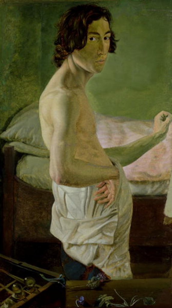 Detail of Self Portrait in front of the Easel, c.1828 by Victor Emil Janssen