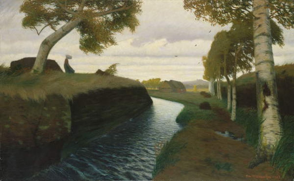 Detail of Canal in Moorland, 1903 by Otto Modersohn