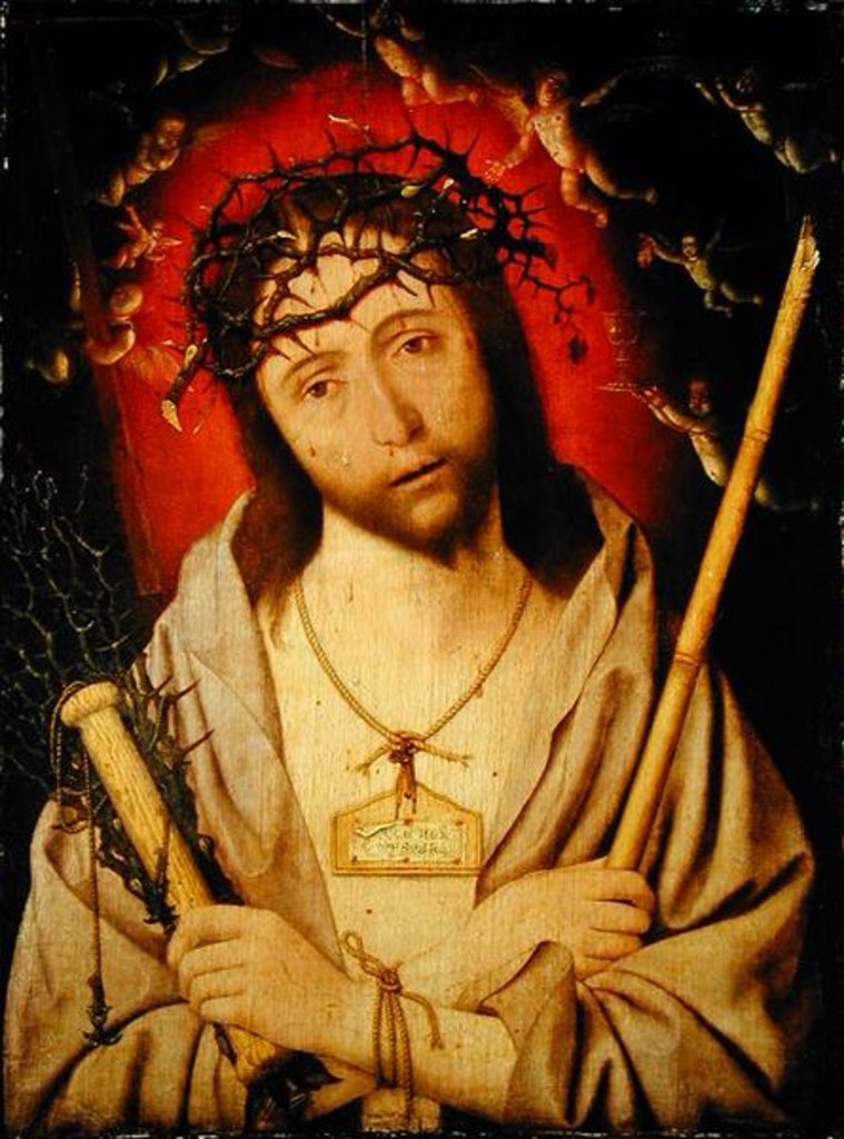 Detail of Christ as the Man of Sorrows by Jan Mostaert