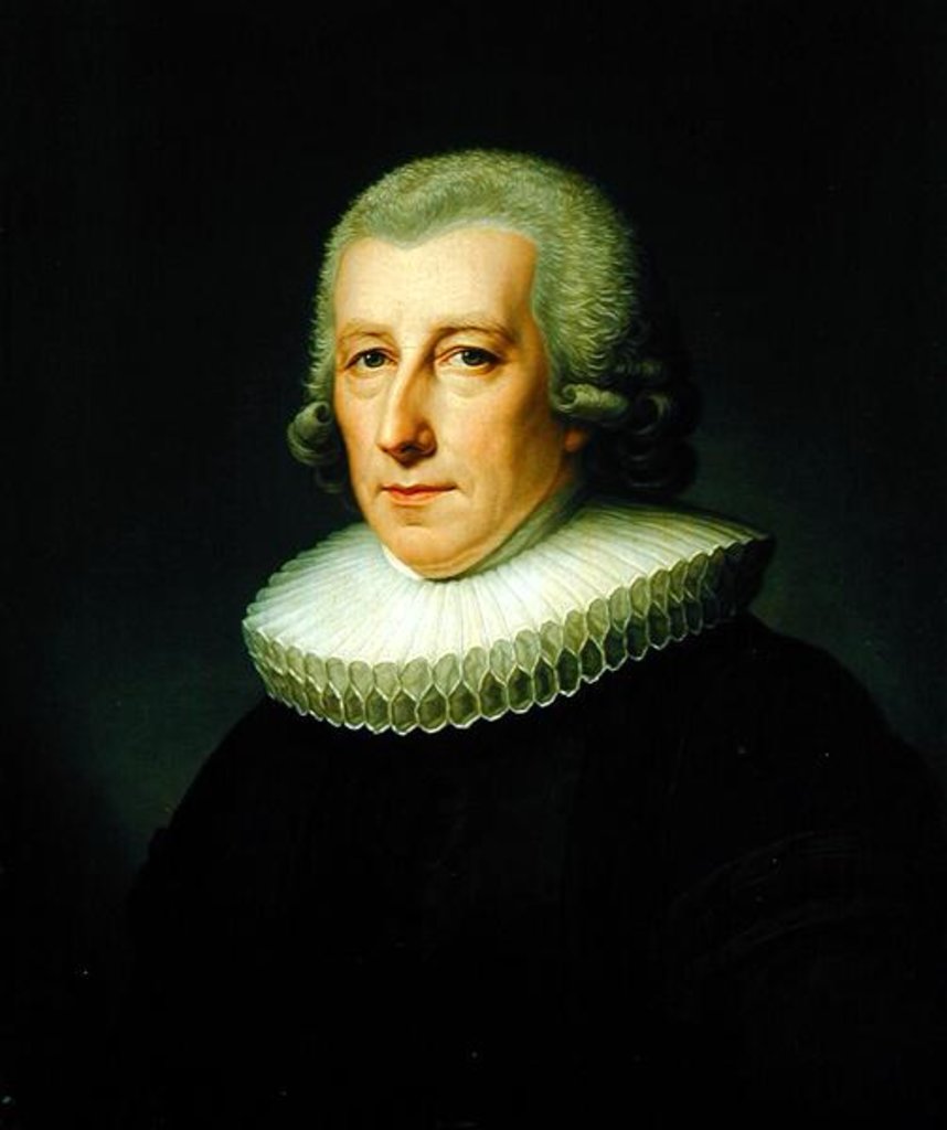 Detail of Portrait of Pastor Johann Bernhard Klefeker by Friedrich Carl Groger