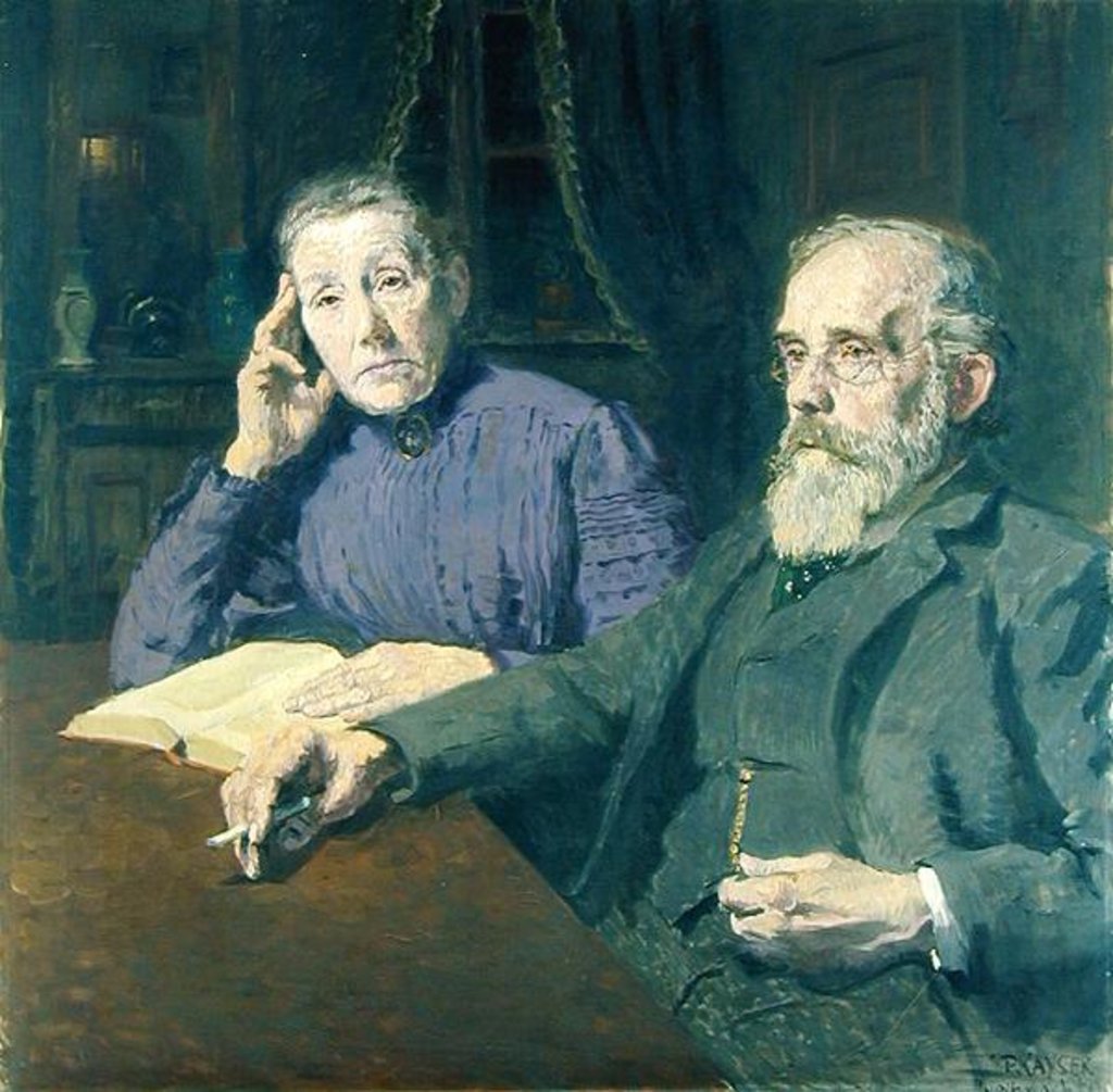 Detail of The Parents of the Artist by Jean Paul Kayser