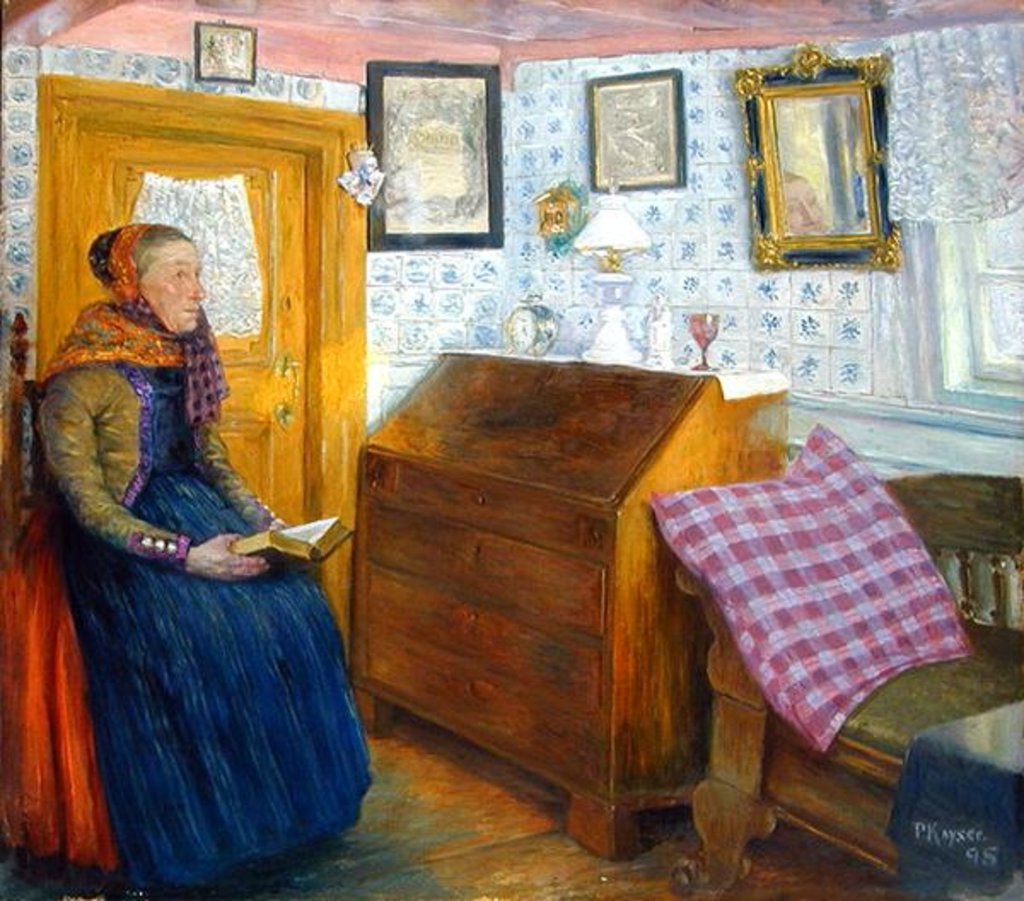 Detail of Farmhouse Interior on Sunday, 1895 by Jean Paul Kayser