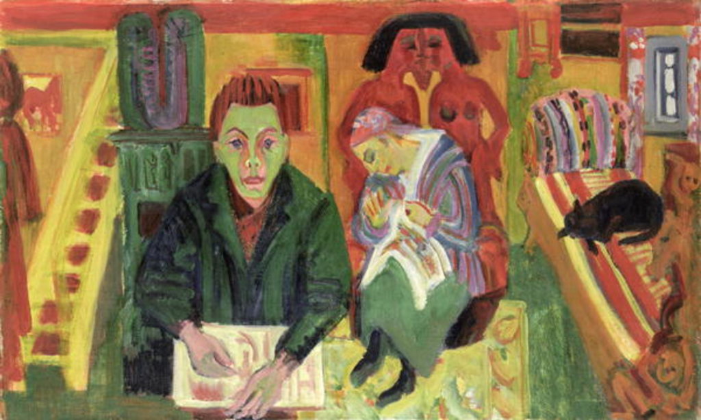Detail of The Living Room, 1920 by Ernst Ludwig Kirchner
