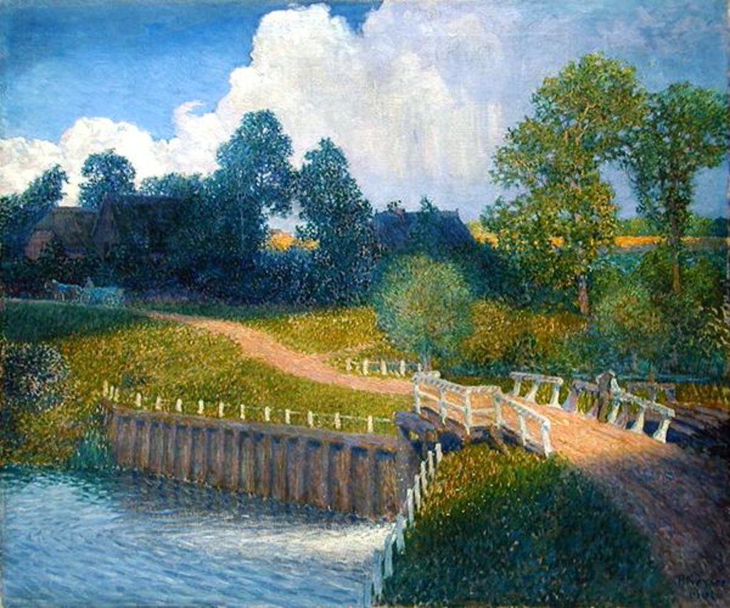 Detail of The Floodgate at Wohldorf, 1901 by Jean Paul Kayser