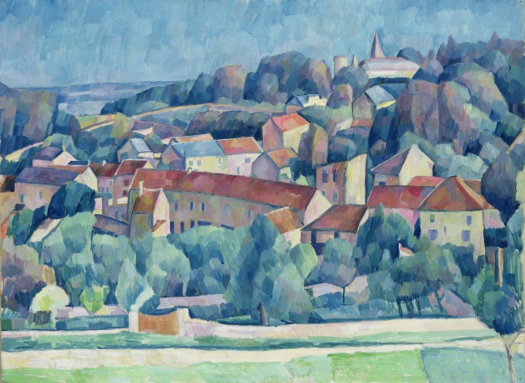 Detail of Hardricourt Village and Castle by Walter Rosam