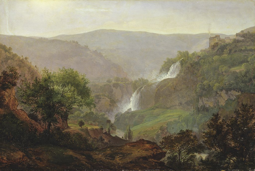 Detail of Waterfall near Tivoli, c.1808 by Johann Martin von Rohden
