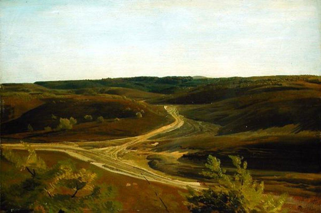 Detail of The Moorland near Ehestorf, 1868 by Valentin Ruths