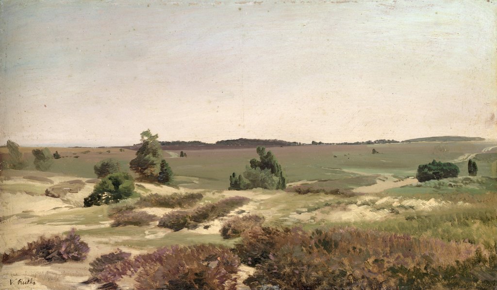 Detail of The Heath near Wilsede, 1887 by Valentin Ruths