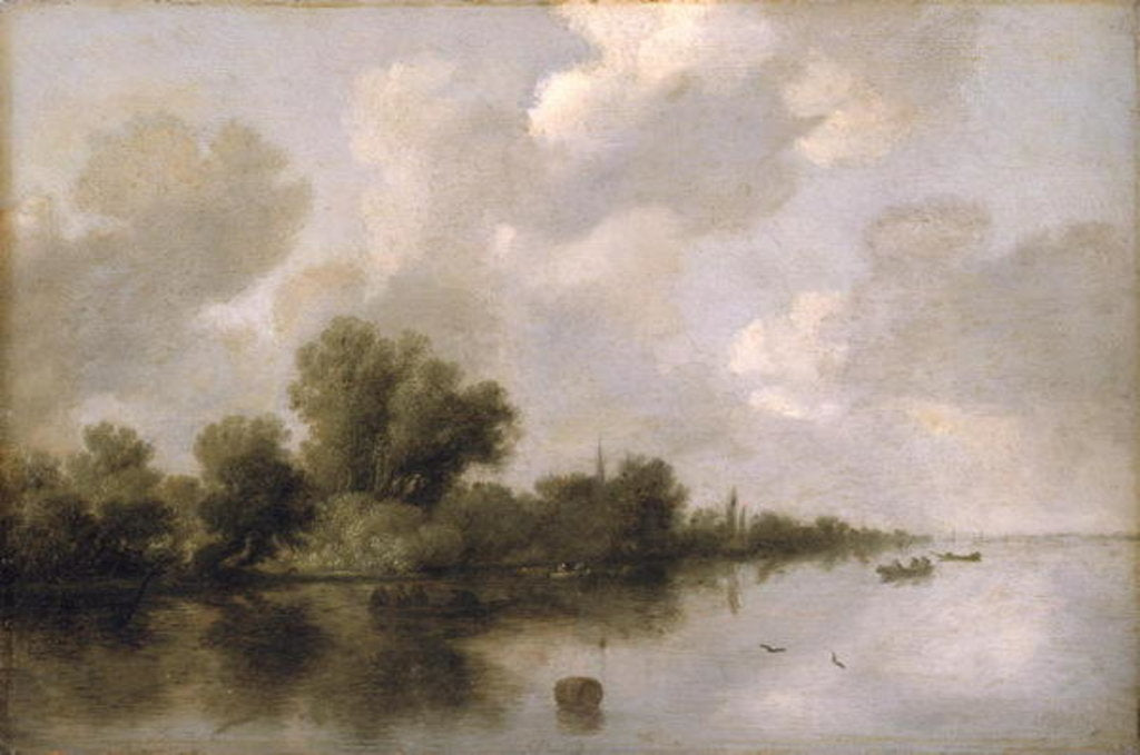 Detail of River Landscape, 1632 by Salomon van Ruisdael or Ruysdael