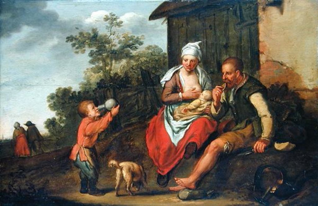 Detail of The Ironmonger and his family by Matthias Scheits