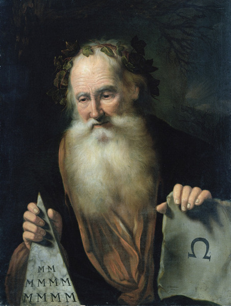 Detail of The Philosopher, 1686 by Hinrich Stravius
