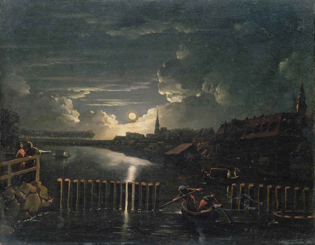 Detail of Binnenalster, 1764 by Jens Juel