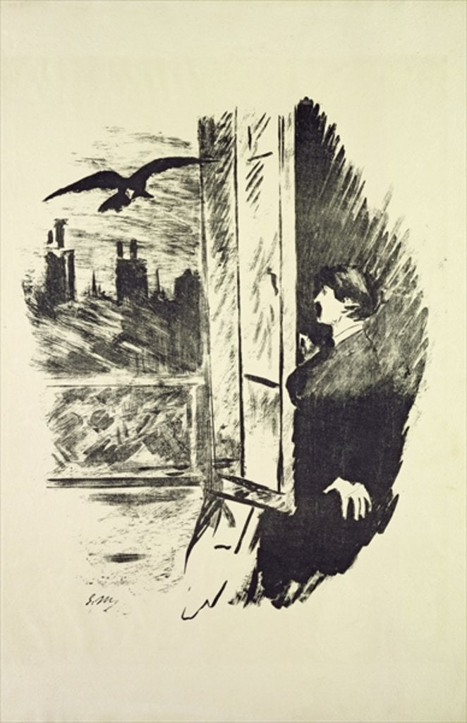 Detail of Illustration for 'The Raven', by Edgar Allen Poe, 1875 by Edouard Manet