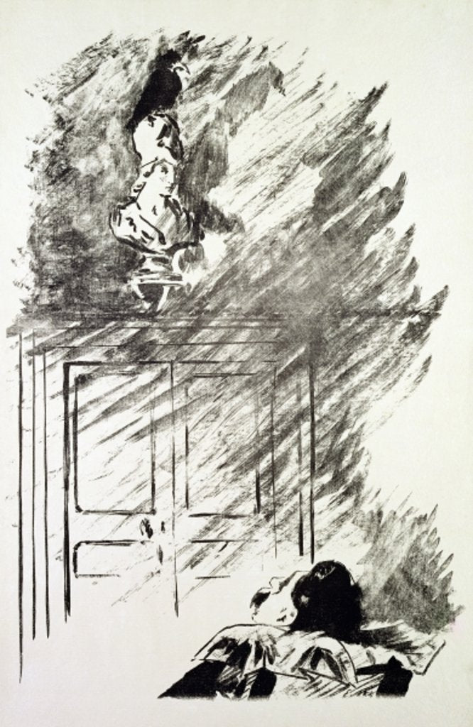 Detail of Illustration for 'The Raven', by Edgar Allen Poe, 1875 by Edouard Manet