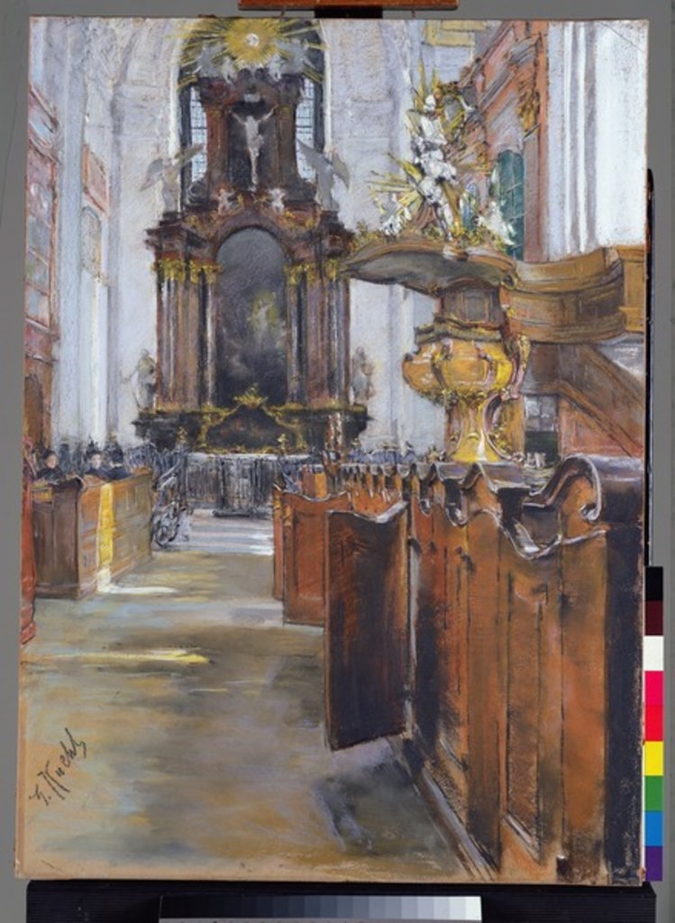 Detail of Interior of St. Michaelis in Hamburg, 1890 by Gotthardt Johann Kuehl