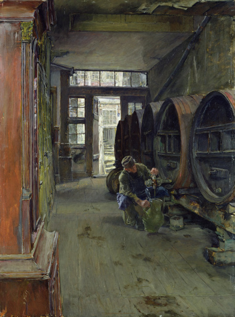 Detail of In the Vinegar Factory in Hamburg, 1891 by Gotthardt Johann Kuehl