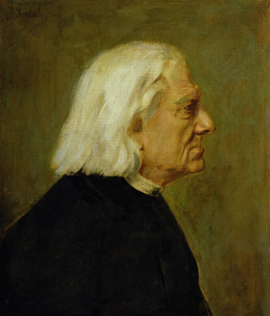 Detail of The Composer Franz Liszt, 1884 by Franz Seraph von Lenbach
