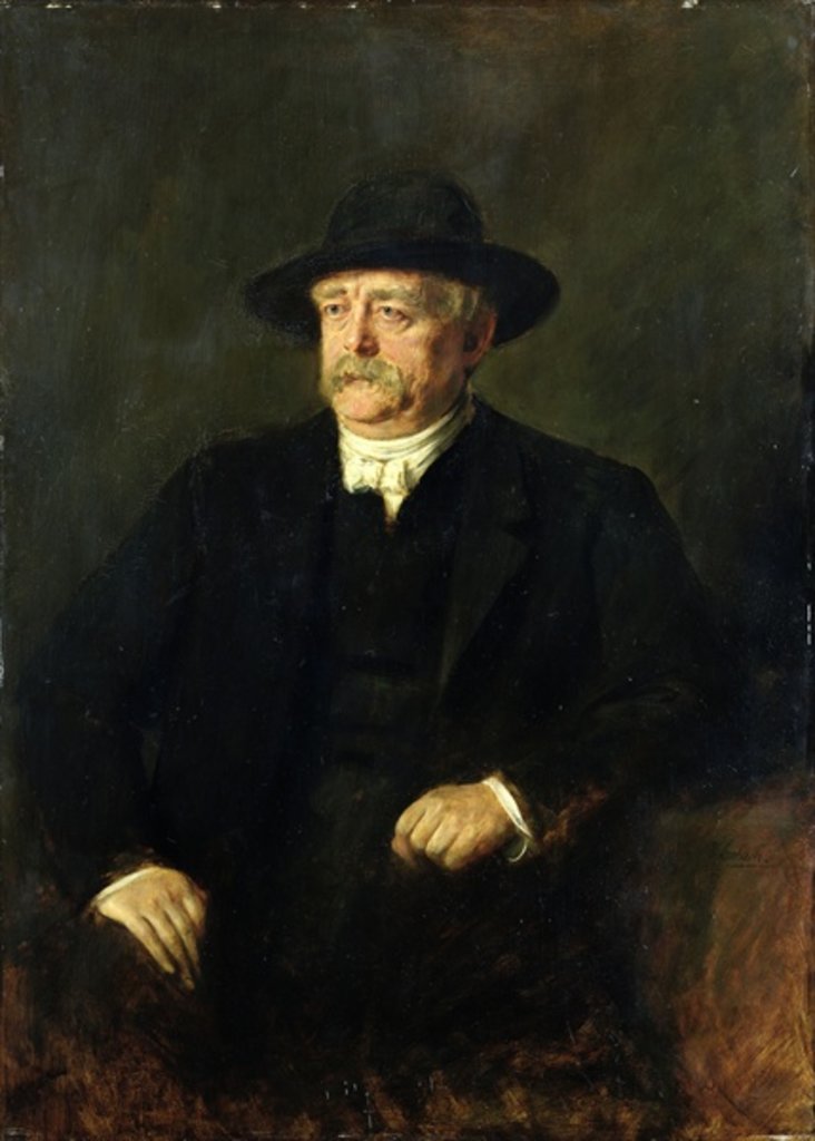Detail of Chancellor Otto von Bismarck, 1879 by Franz Seraph von Lenbach