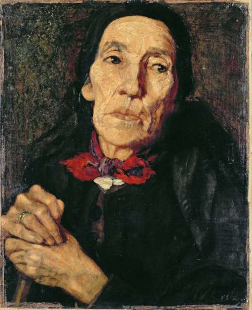 Detail of The Old Farmer, 1875 by Wilhelm Maria Hubertus (circle of) Leibl