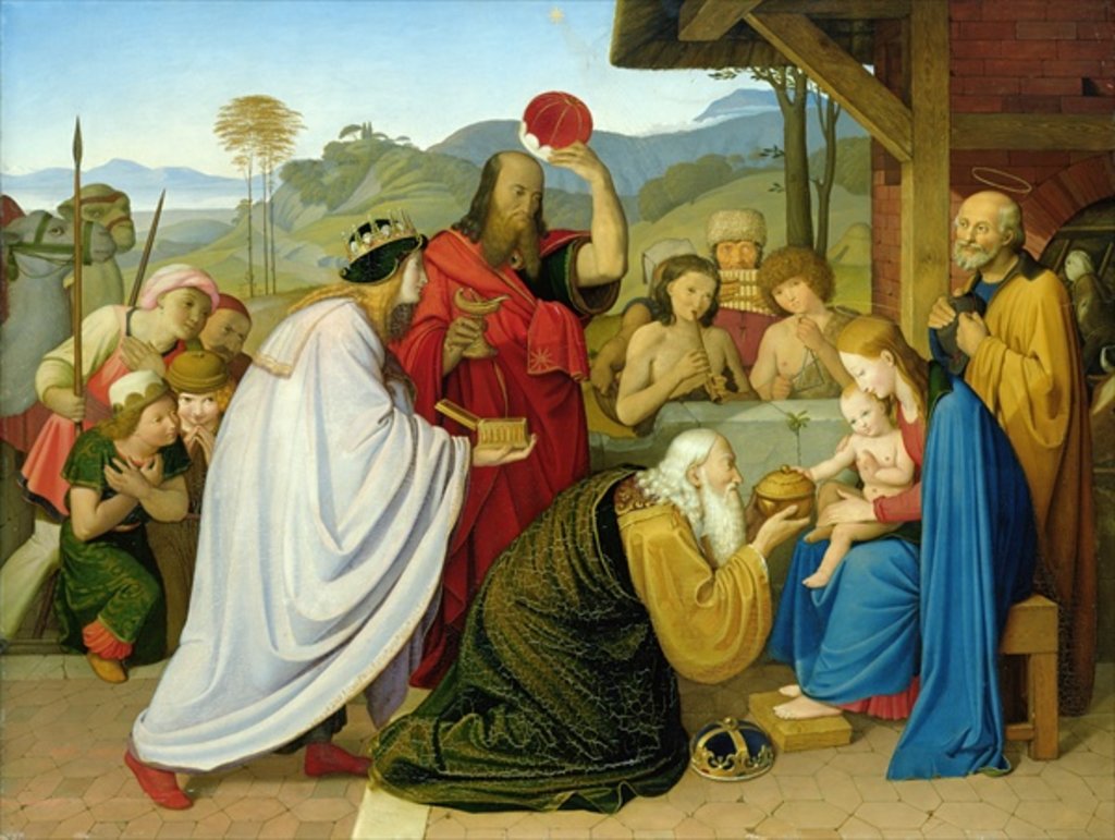 Detail of The Adoration of the Kings, 1813 by Friedrich Overbeck