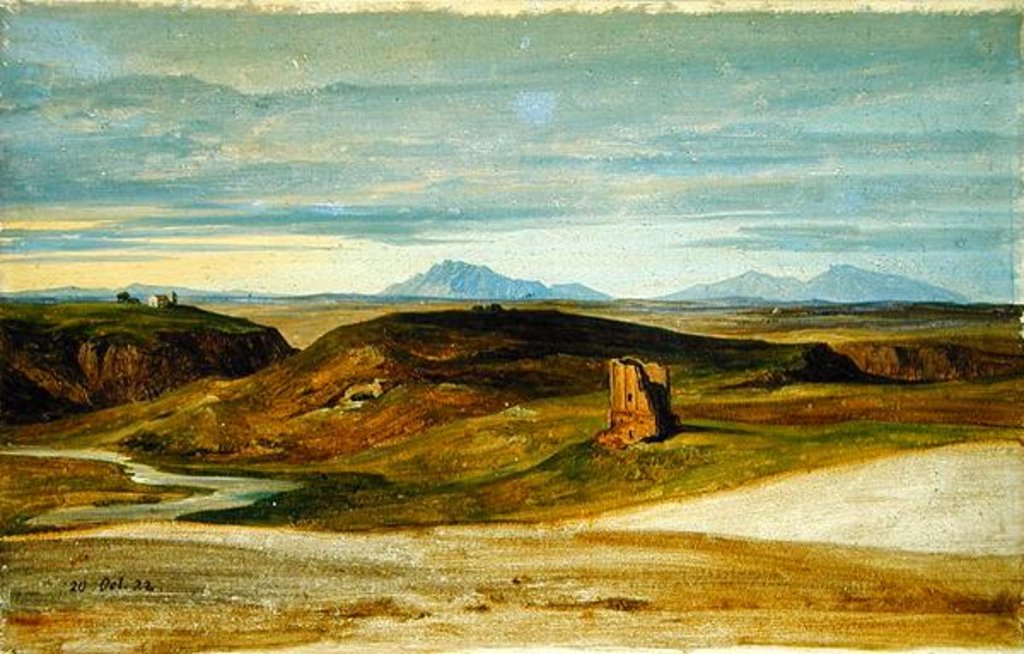 Detail of In Campagna, 1822 by Heinrich Reinhold