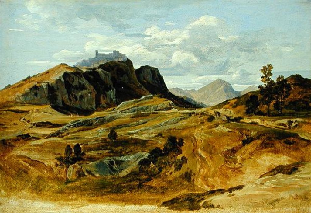 Detail of Landscape at Civitella, 1822 by Heinrich Reinhold