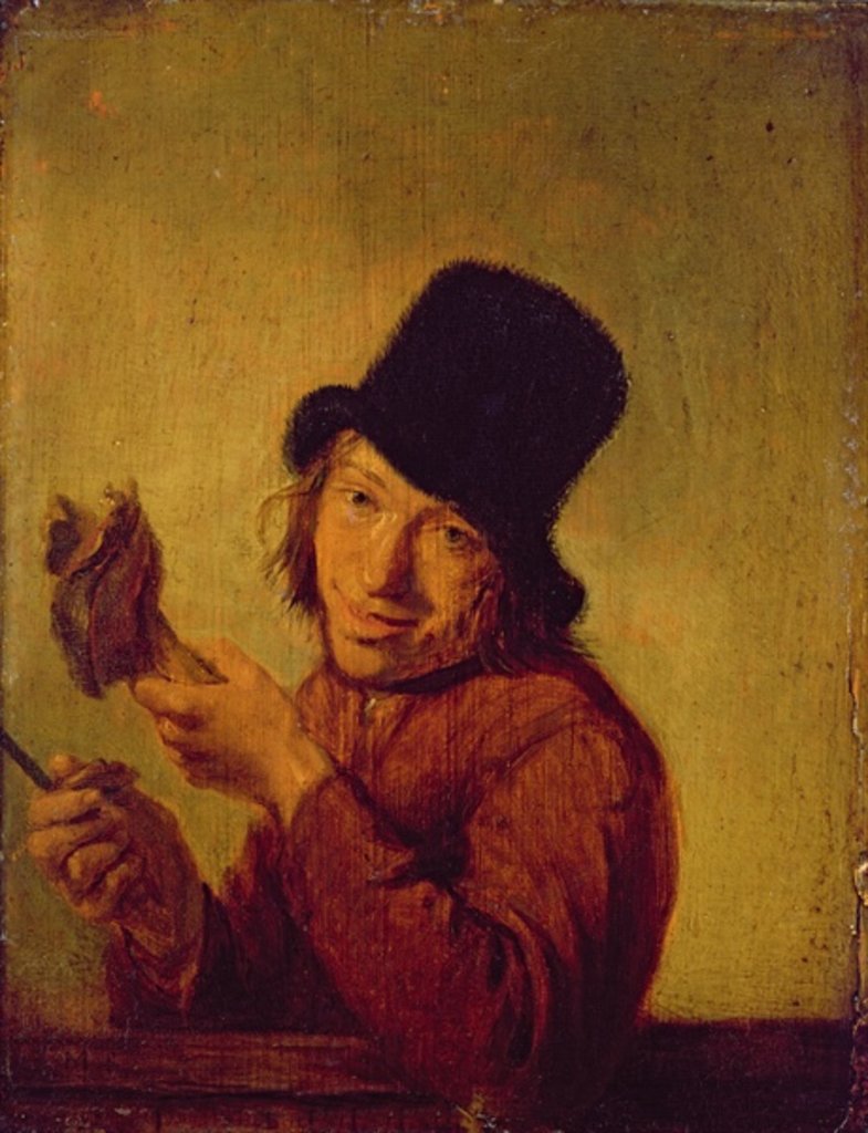 Detail of The Ham Eater by Hendrik Martensz Sorgh