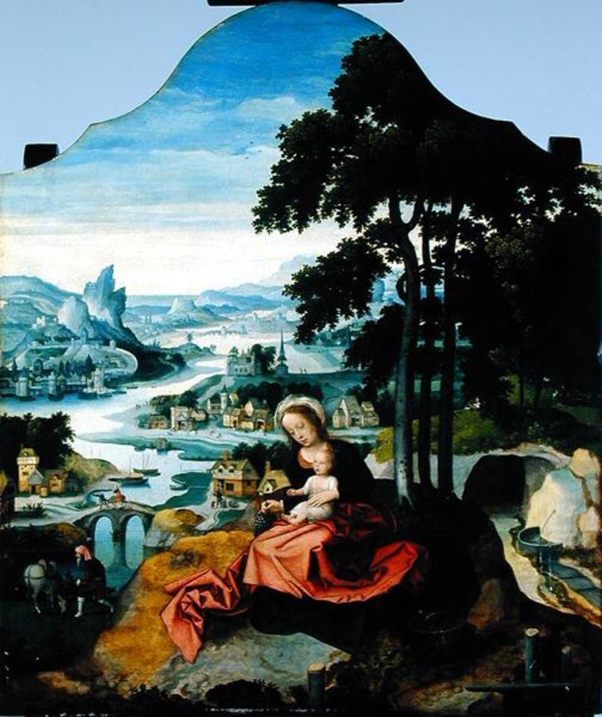 Detail of The Rest on the Flight into Egypt by Master Antwerp