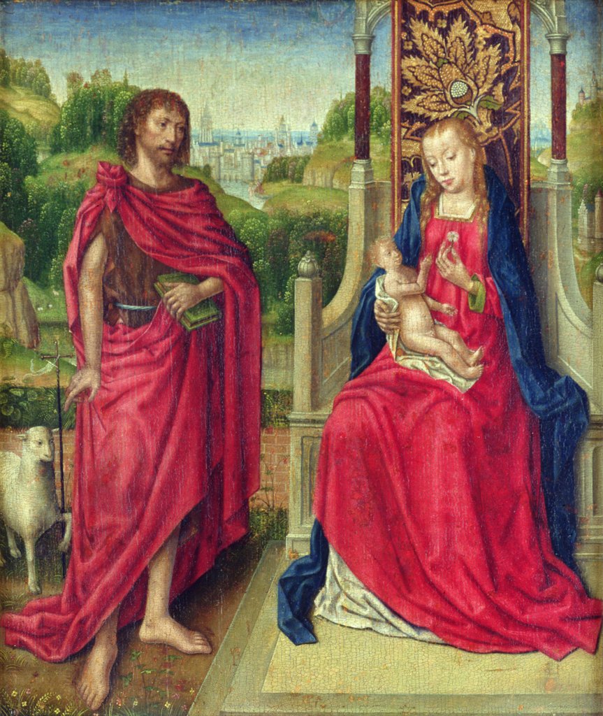 Detail of Madonna and Child with St. John the Baptist, c.1480-90 by Master of the Legend of St. Ursula