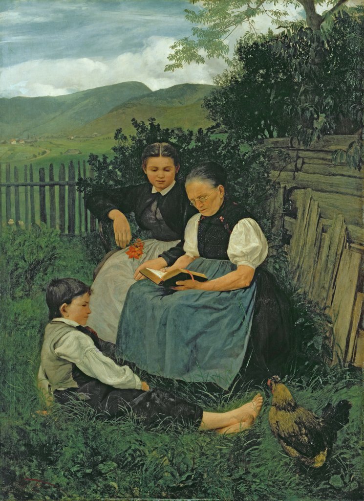 Detail of The End of the Day, 1868 by Hans Thoma