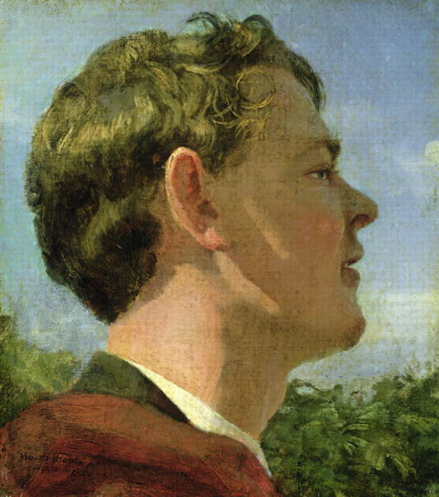 Detail of The Artist's Cousin, c.1860 by Hans Thoma