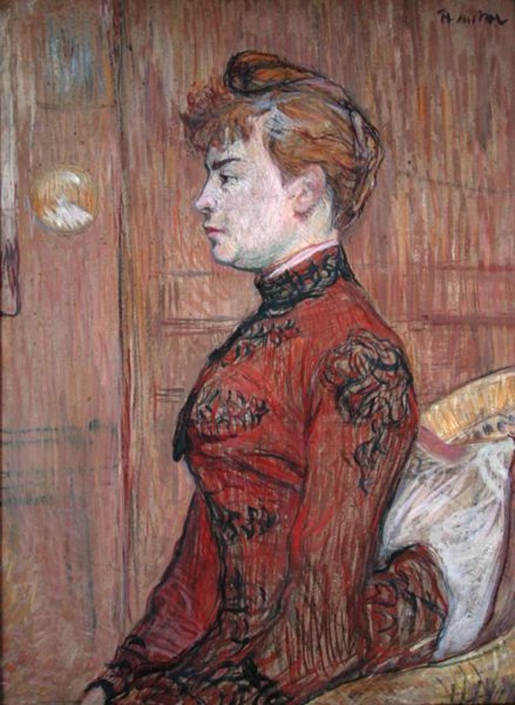 Detail of Portrait Study of a Woman in Profile, 1890 by Henri de Toulouse-Lautrec
