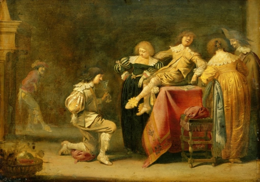 Detail of A Merry Party by Pieter Jansz. Quast