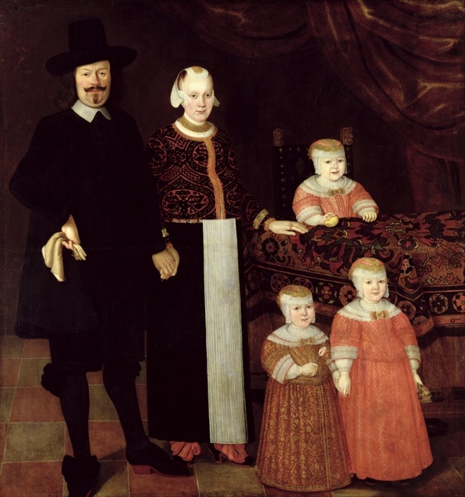 Detail of Portrait of a Hamburg Family, c.1640 by Master Hamburg