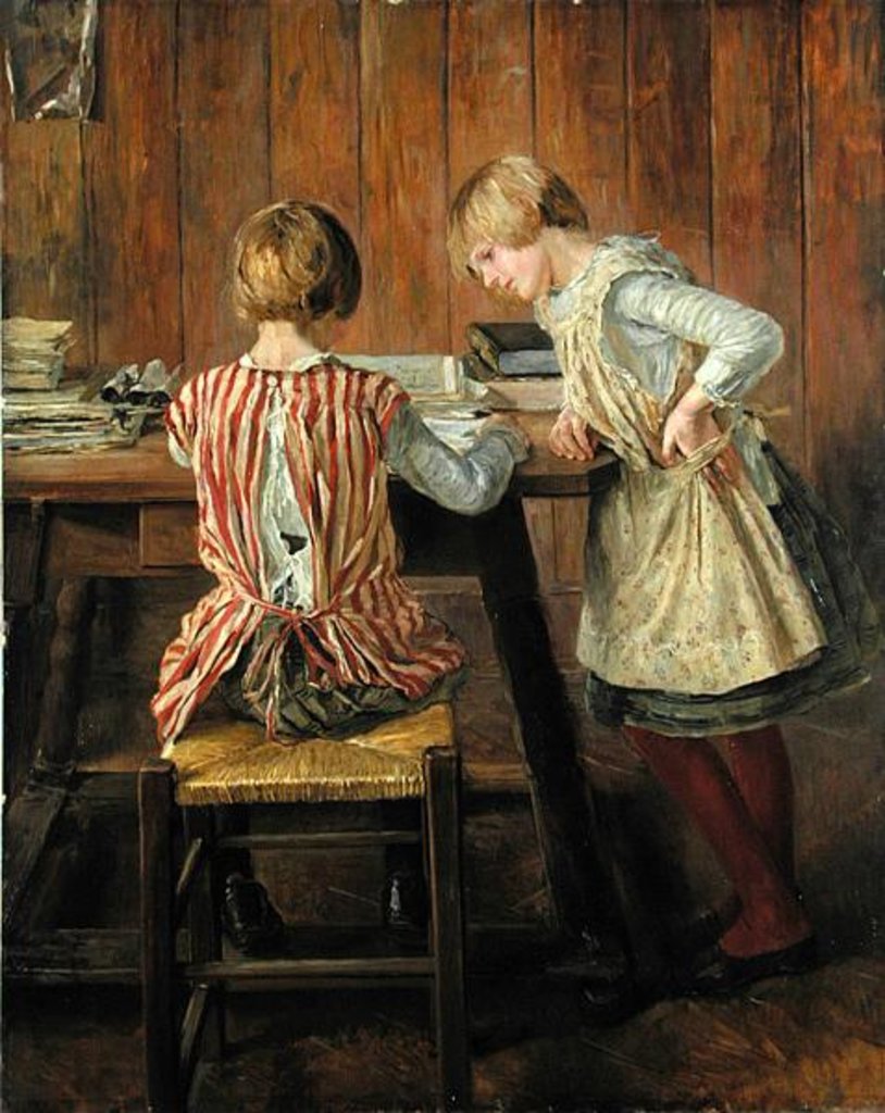 Detail of The Picture-Book, 1889 by Fritz von Uhde