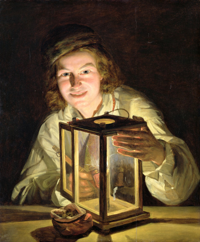Detail of The Young Stableboy with a Stable Lamp, 1824 by Ferdinand Georg Waldmuller