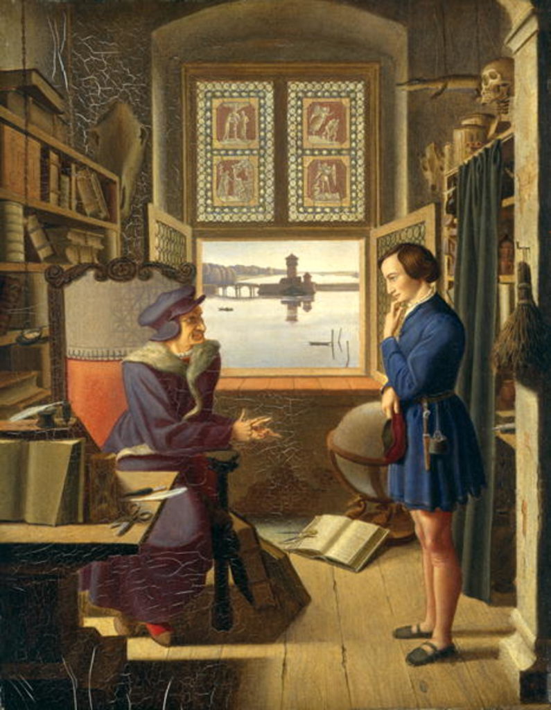 Detail of Mephisto and the Student, 1828 by Julius Oldach