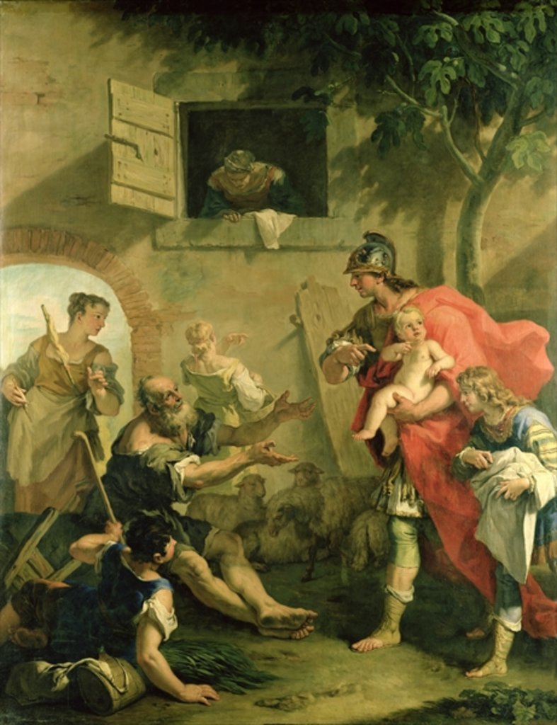 Detail of The Infant Cyrus with the Shepherd by Sebastiano Ricci