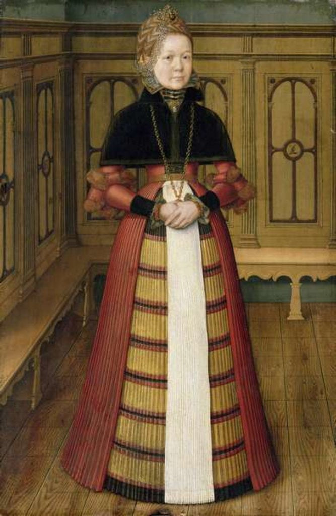 Detail of Portrait of Mette von Munchhausen by Ludger Tom the Younger Ring