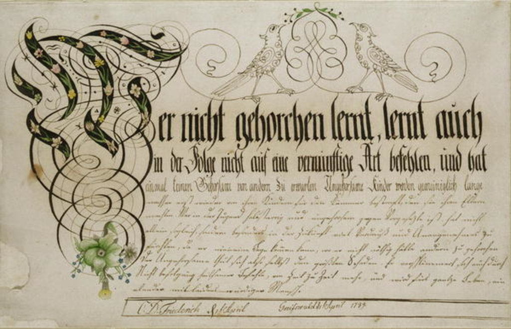 Detail of Album sheet, 1789 by Caspar David Friedrich