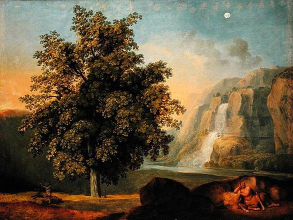 Detail of Landscape at Tivoli by Johann Heinrich Wilhelm Tischbein