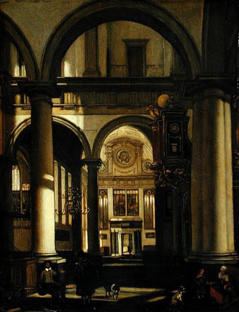 Detail of Church Interior by Emanuel de Witte