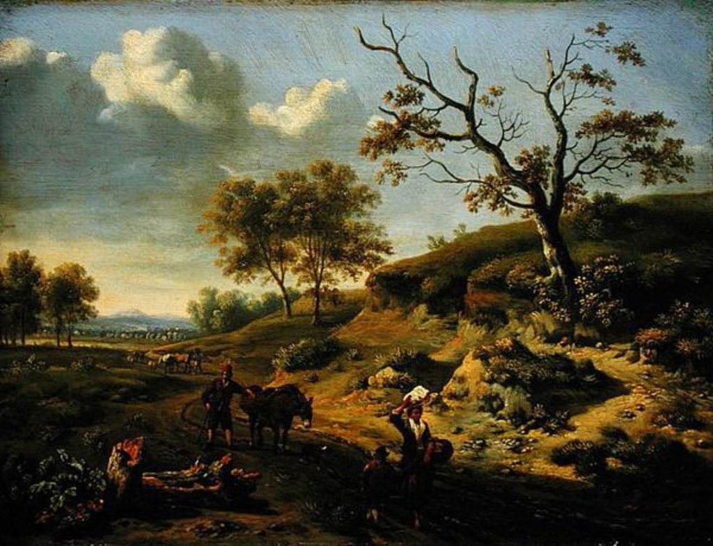 Detail of Landscape, 1659 by Jan Wynants