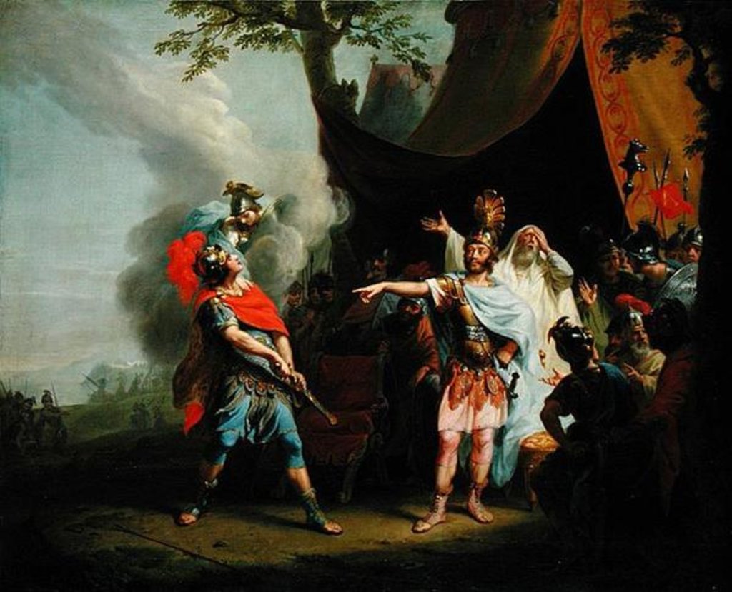 Detail of Achilles has a dispute with Agamemnon, 1776 by Johann Heinrich Tischbein