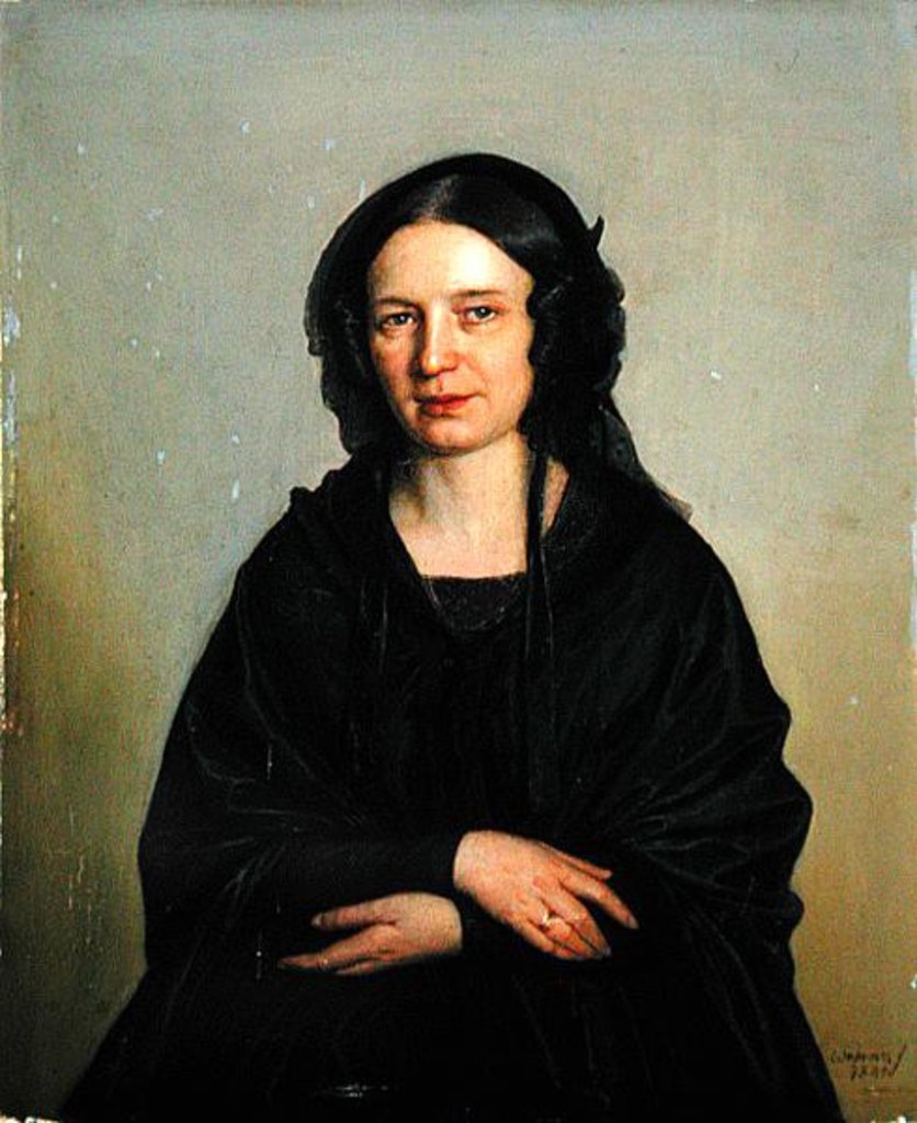 Detail of Mary Kramer, 1845 by Rudolph Friedrich Wasmann