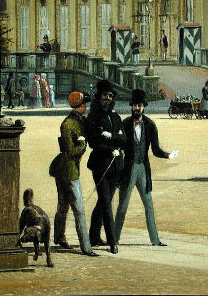 Detail of New Guardshouse, Arsenal, Prince's Palace and Castle in Berlin, 1849 by Johann Philipp Eduard Gartner