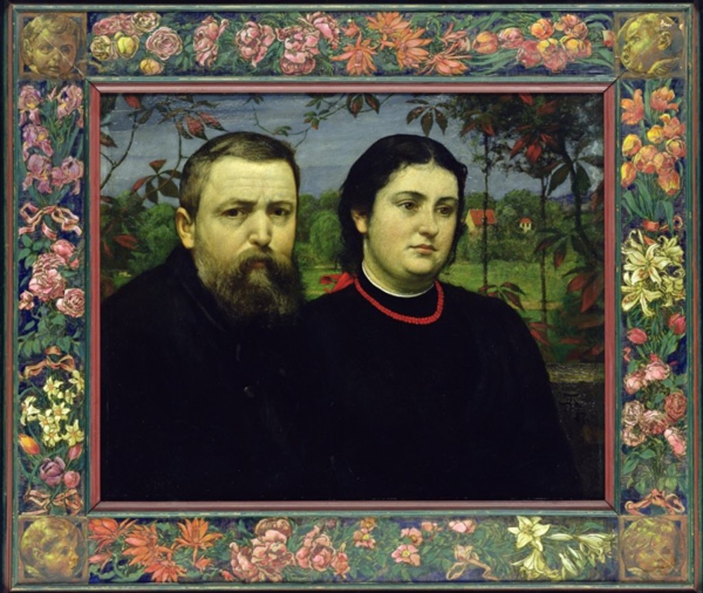 Detail of The Artist with his Wife Bonicella, 1887 by Hans Thoma