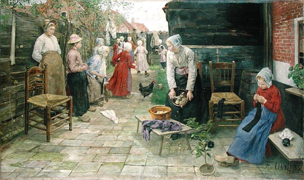 Detail of The Organ Grinder is Coming, 1883 by Fritz von Uhde