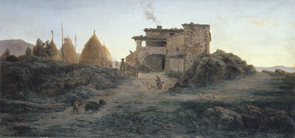 Detail of Rural Area, 1906 by Modesto Urgell y Inglada